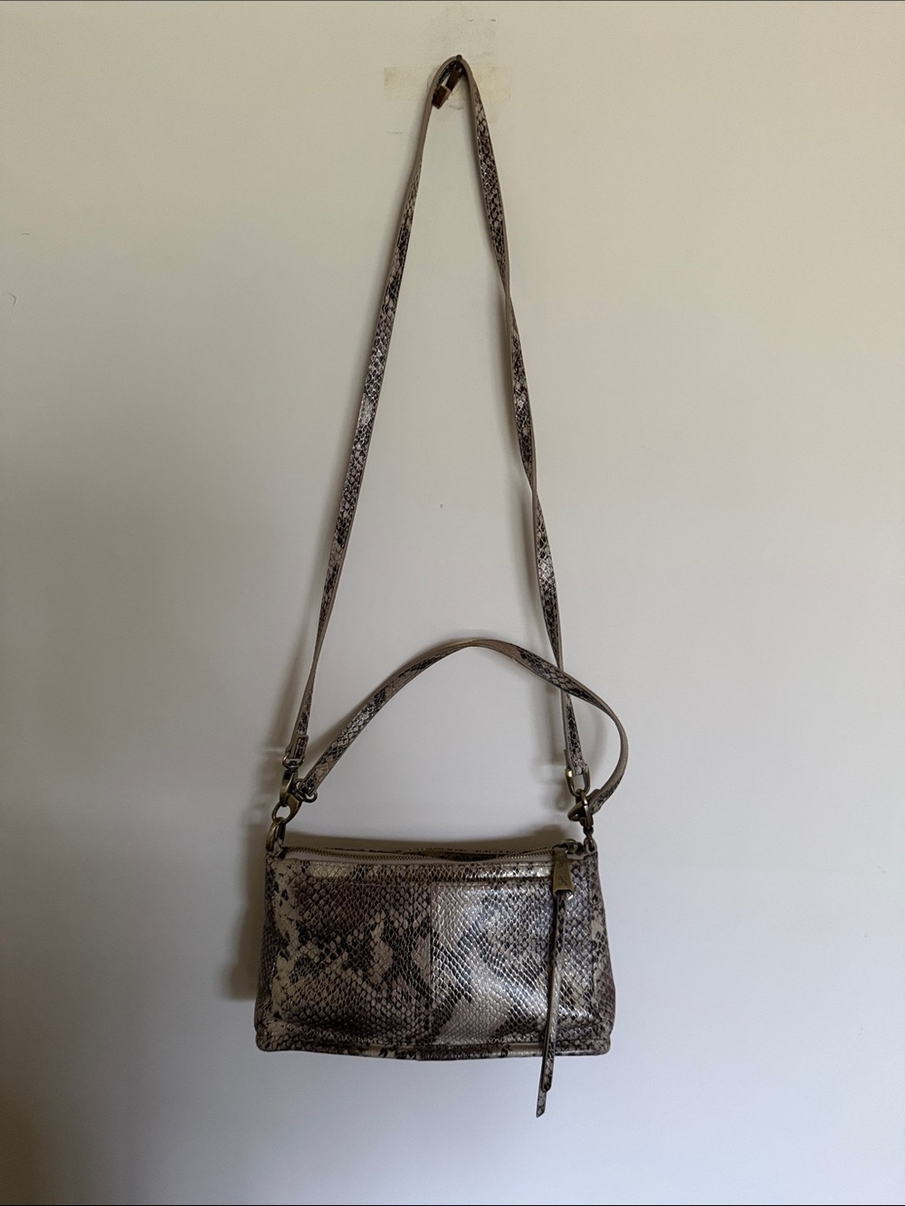 HOBO Snake-Print Crossbody Bag